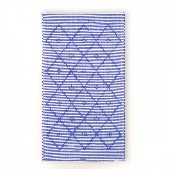 Handmade Rug - Small - Blue & White