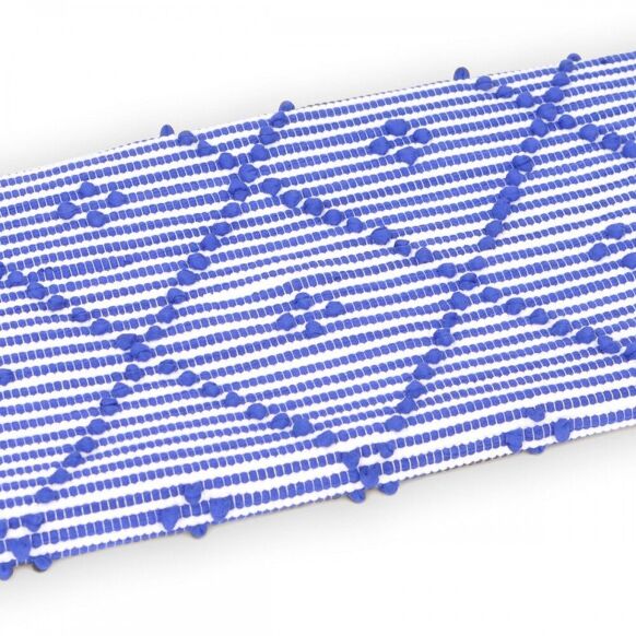Handmade Rug - Small - Blue & White