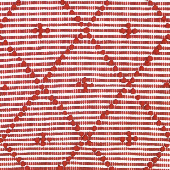 Handmade Rug - Small - Red & White