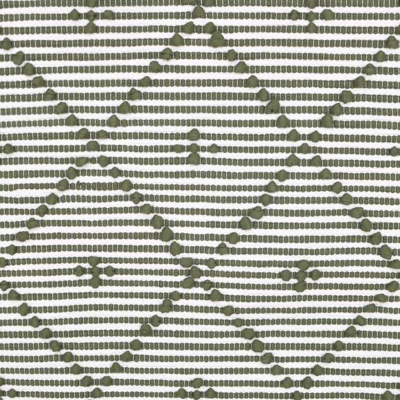 Handmade Rug - Small - Olive Green & White