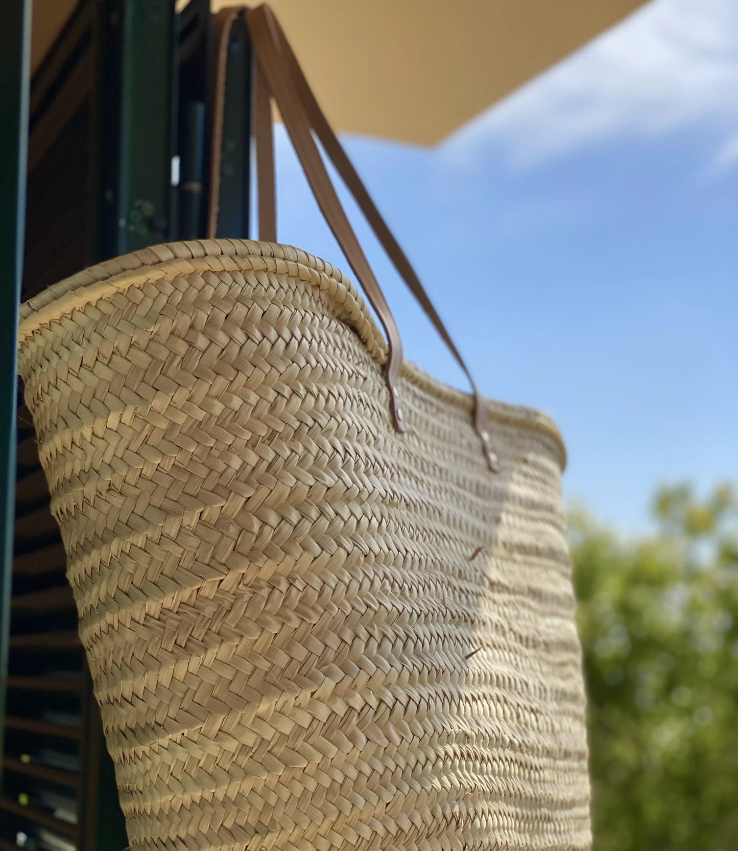 Woven Basket Tote Bag